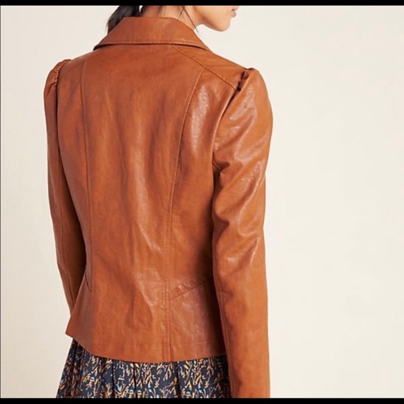 EUC Petula puffed sleeve Moto Jacket - Picture 2 of 5